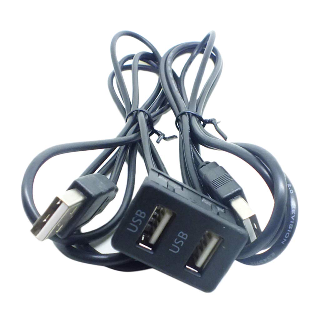 5 set 1.5M Auto Veicolo Universale Dual USB Audio Cruscotto Montato Cavo di Prolunga