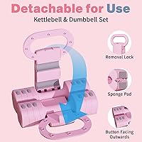 Vista 5 de Juego de pesas rusas ajustables, juegos de pesas rusas 4 en 1 (5.5 libras, 7.7 libras, 9.9 libras, 12.1 libras) para mujeres, juego de 2 mancuernas