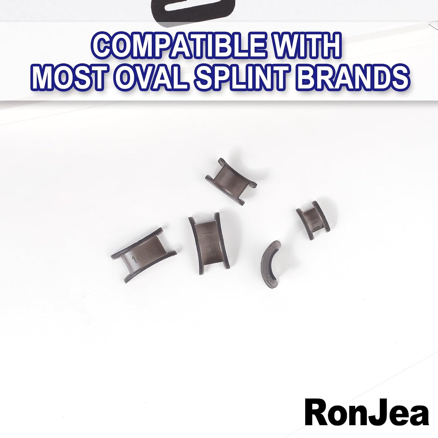 RonJea 4Pcs Click-Lock Adjustment for Oval Finger Splint, 2 x 1.5mm & 2 x 1.8mm Thickness Adjusters, Compatible with Oval Finger Splint Size 6-7