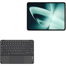 BoxWave Keyboard Compatible with OnePlus Pad 11.61 in - SlimKeys Bluetooth Keyboard with Trackpad, Portable Slim TouchPad - Jet Black