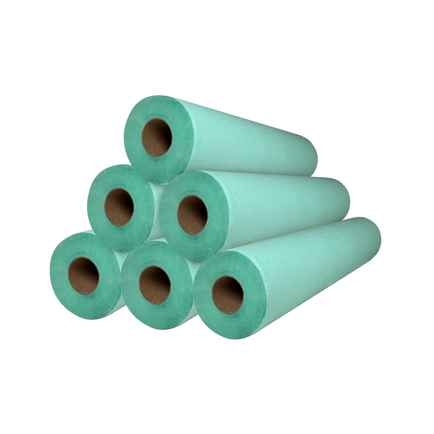 Papel de camilla Parafinado (caja de 6 unidades) de 0,60 x 60m (1,5kg) | Rollo Color Verde Parafinado Sin Precorte