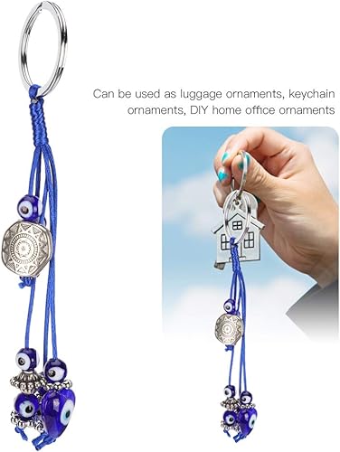 Miniatura 2 de 2Pcs Blue Eyes Keychain, Evil Eye Keychain, Cute Protection keychains, Good Luck Keychain, Amulet Car Keychains for Purse Backpack Handbag Hanging