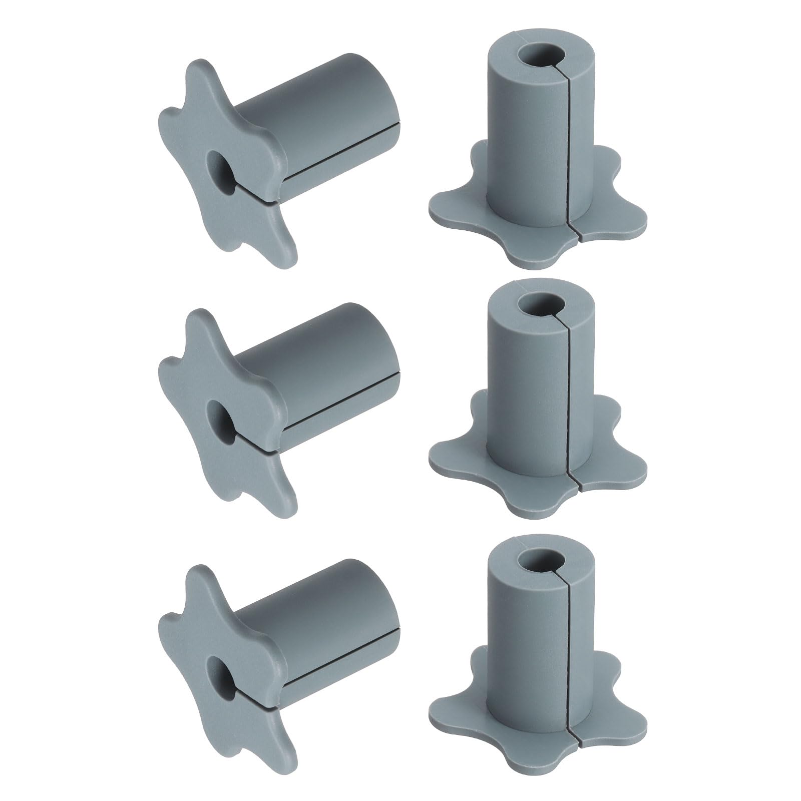 Œillets de câble en silicone gris uxcell Lot de 6 passe-câbles muraux 16mm