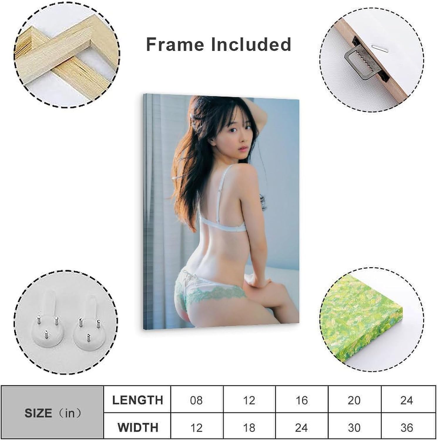 森香澄女神のポスター壁画キャンバス リビング ルーム ベッドルーム ダイニング ルーム バスルーム ホーム デコレーション16x24