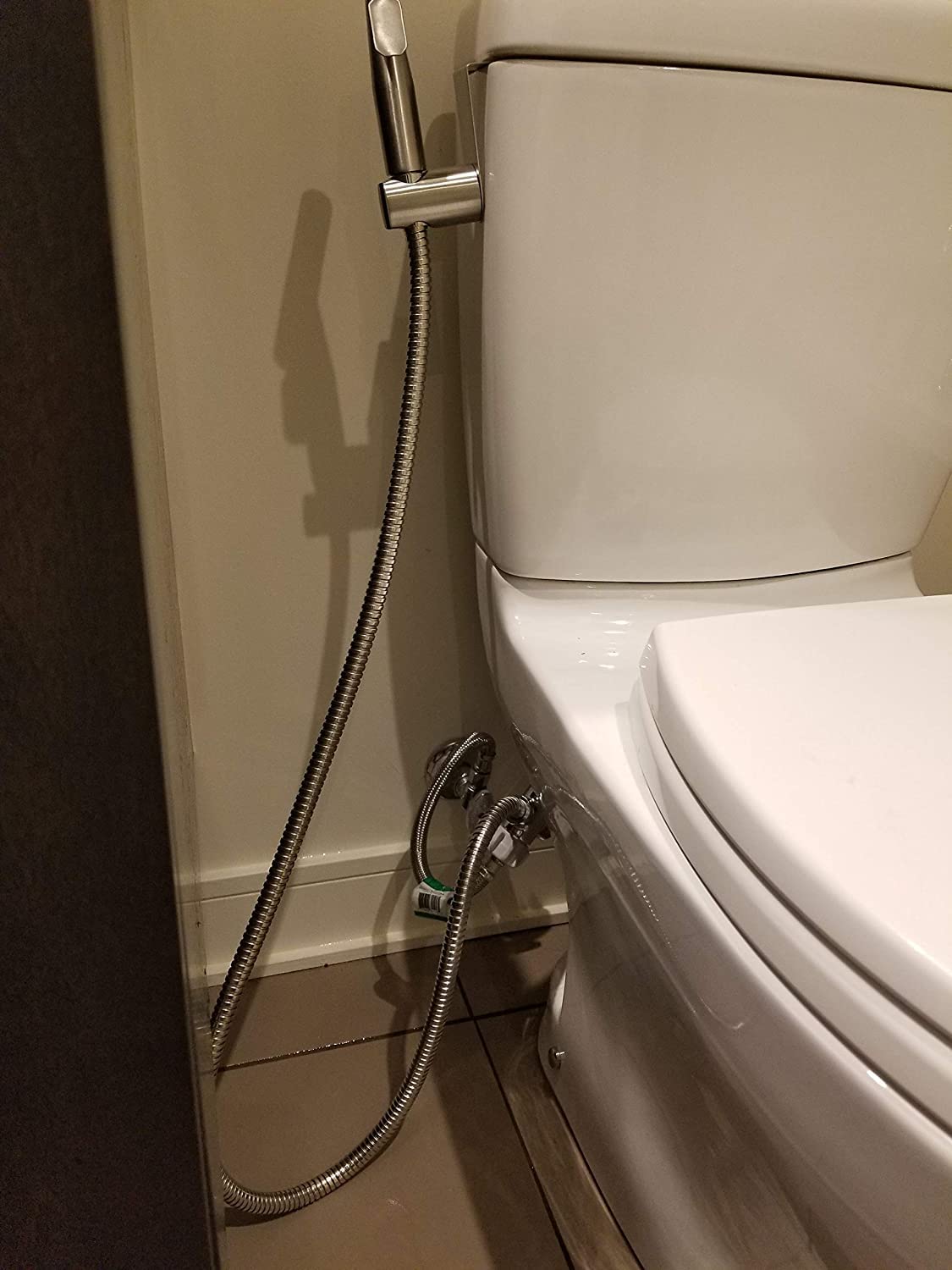 NUEVO 6 pulgadas de acero inoxidable 7/8 macho 7/8 hembra extensión trenzada manguera sólida asiento de inodoro con acceso duro mano spray mano fácil de apretar con cinta de plomería