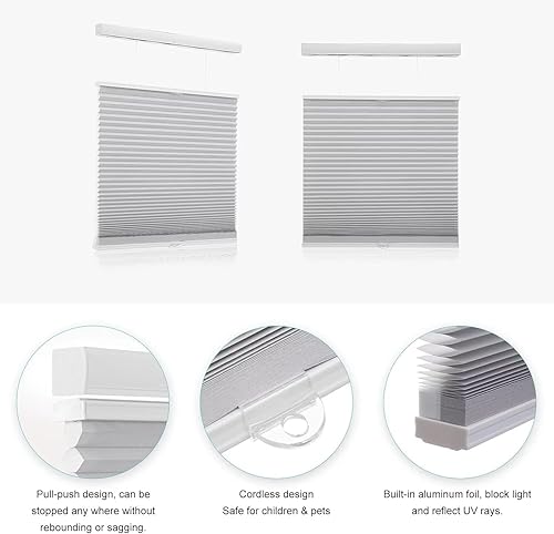 Miniatura 2 de MYshade Persianas celulares personalizadas de arriba hacia abajo, abajo hacia arriba, filtrado de luz, persianas celulares sin cordones, fáciles de