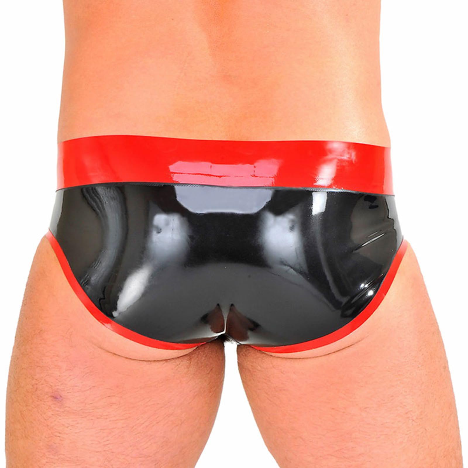 Calzoncillos de Látex de Moda para Hombres,Pantalones Cortos de Caucho Natural para Hombres,Bragas de Látex para Hombres,Disfraz de Cosplay Ropa de Fiesta y Club