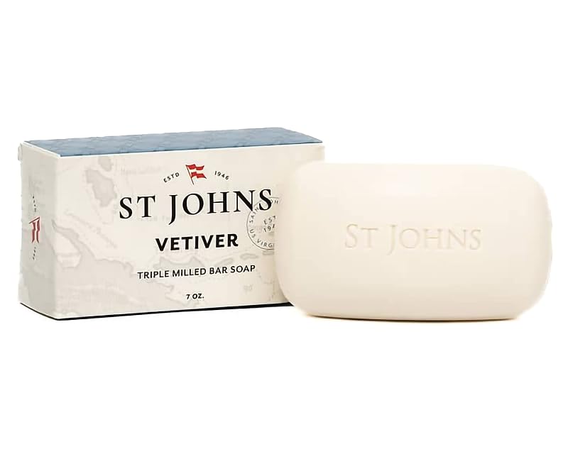 St. John Sabonete em Barra Classic Vetiver com Óleo de Oliva e Glicerina, 198 g