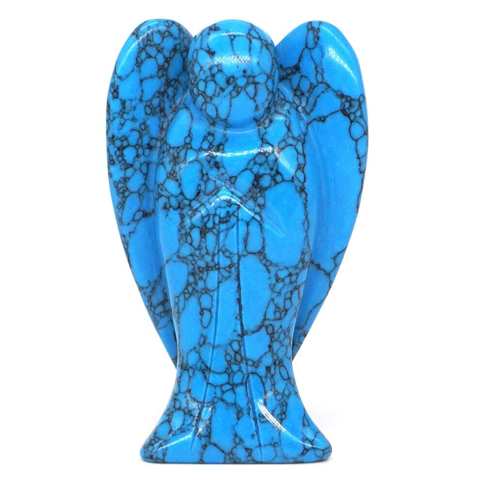 Figura de ángel de cristal decorativo de 3.0 in, piedra preciosa tallada de cristal , artesanía de la suerte, decoración del escritorio de la habitación del hogar, estatua de regalo, 1 pieza de crista