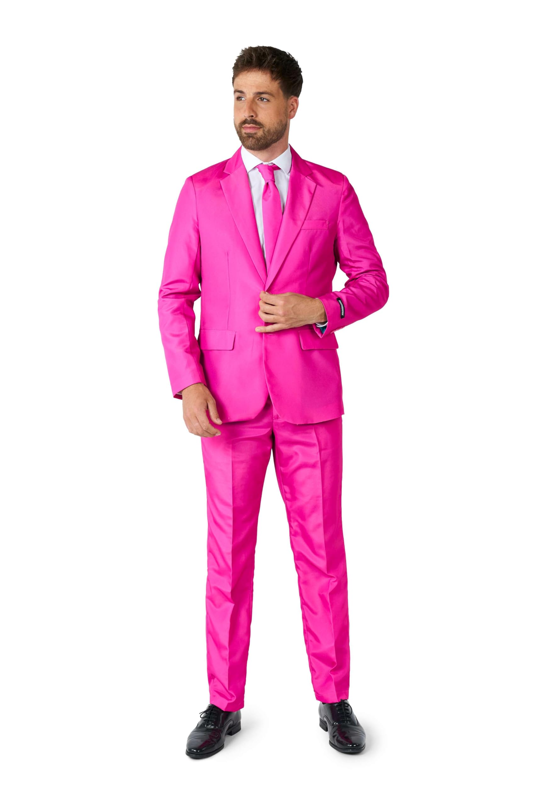 Rubies (M (Eu 48-50)) Mr. Solid Suit In Pink For Men Suitmeister