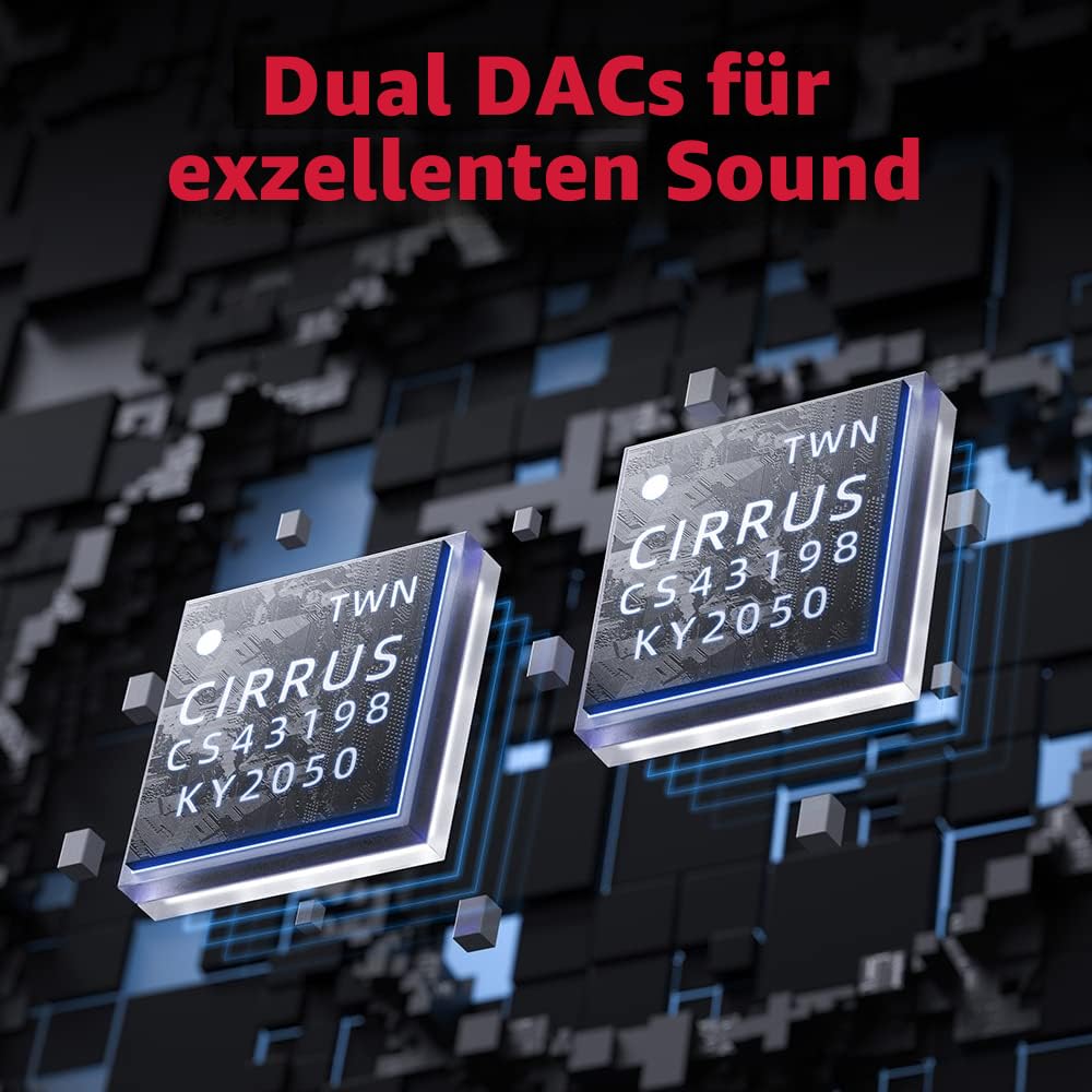 FiiO KA5 tragbarer DAC und Kopfhörerverstärker mit OLED-Display und 3,5mm sowie 4,4 mm symmetrischem Kopfhörerausgang