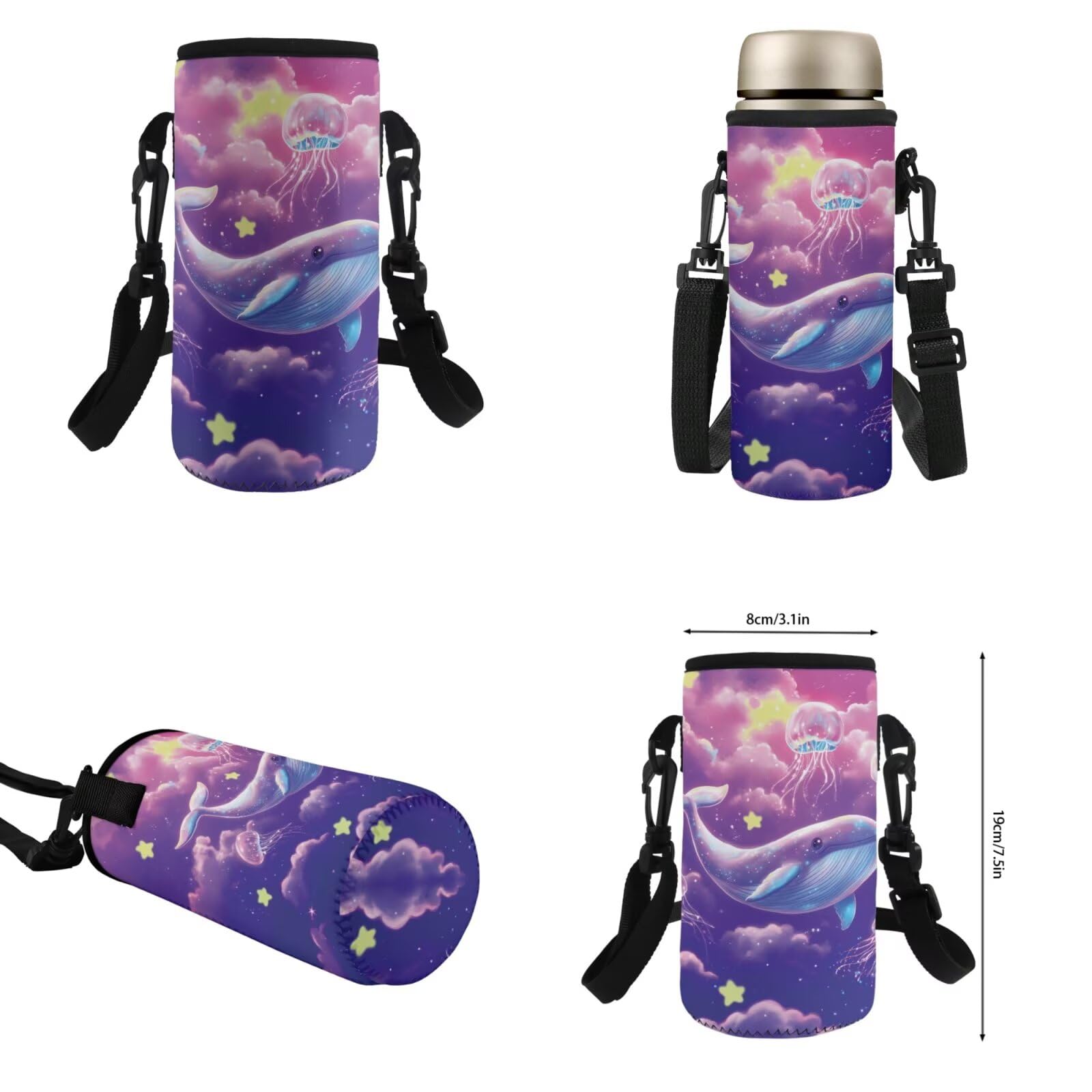 Zaino con portapranzo isolato bottiglia d'acqua per bambini e porta bottiglia d'acqua
