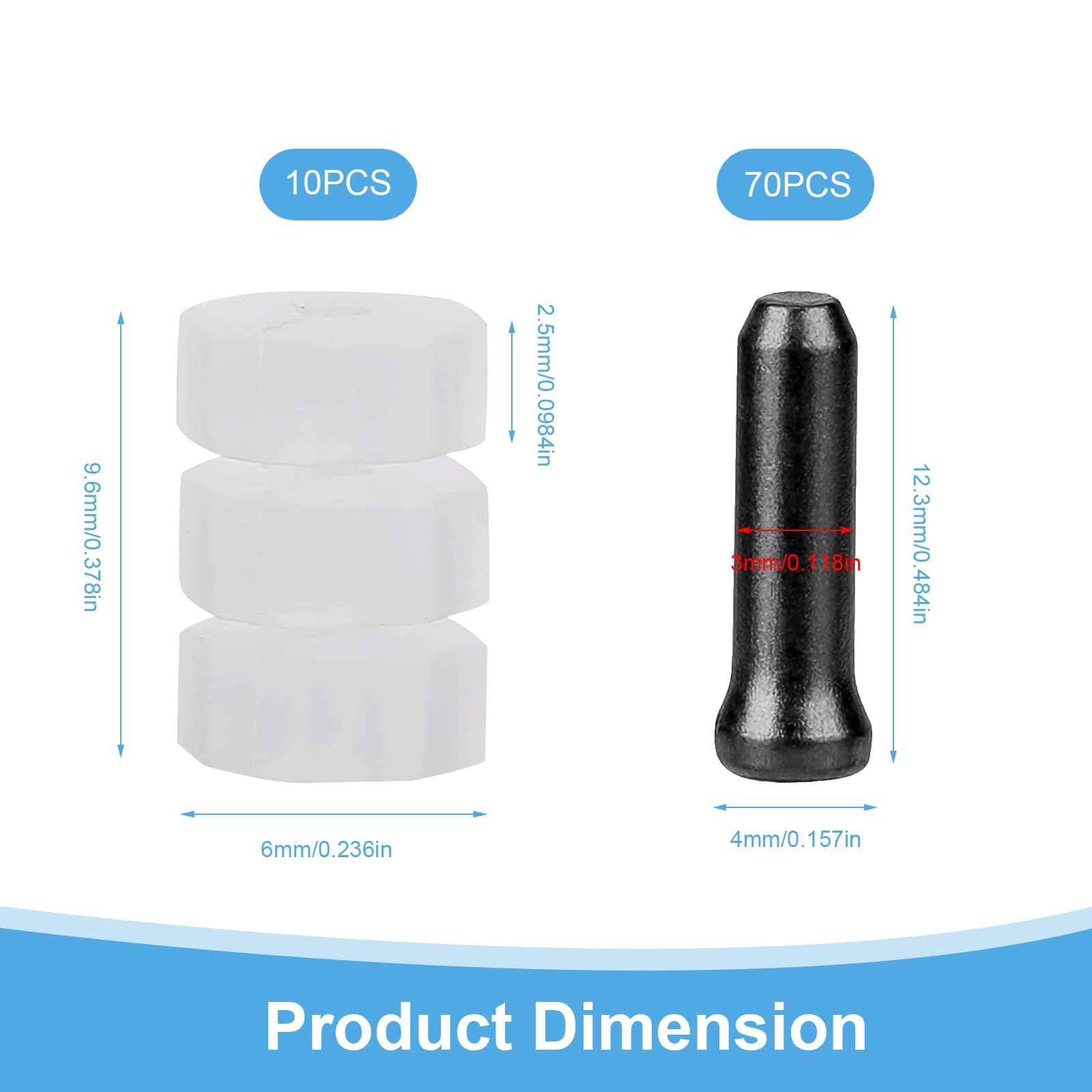 Embouts De Câble Sans Soudure, Embout De Câble Sans Soudure De 6 Mm/0,2 Pouces, Extrémité De Starter D'accélérateur De Ligne De Frein Universelle Pour Voiture Moto Vélo