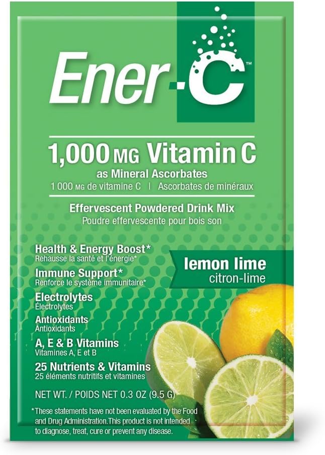 Ener-C Vitamin Drink Mix, Lemon Lime, 1000 Mg, 30 Count