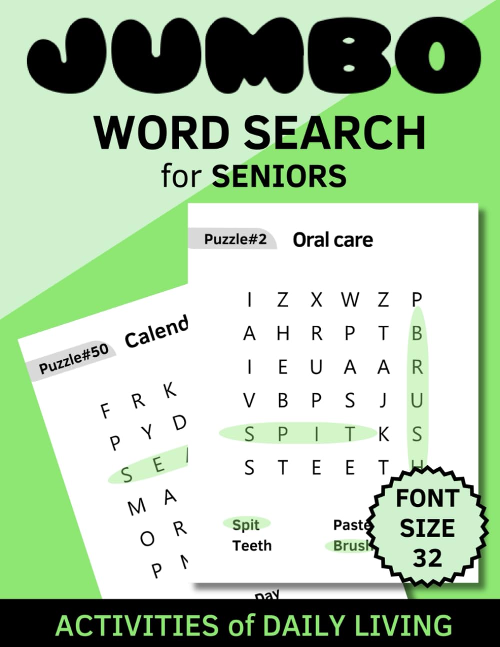 Jumbo Word Search for Seniors: Designed for Mid-Stage Alzheimer's, Featuring 60 Large Print Puzzles for Dementia Patients to Enhance Cognitive Stimulation