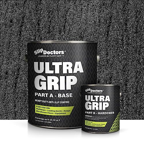 Pintura Antideslizante Ultra Grip de Alta Tracción (Baja Temperatura, Negro) de Epoxy Dos Componentes, Galón miniatura 1