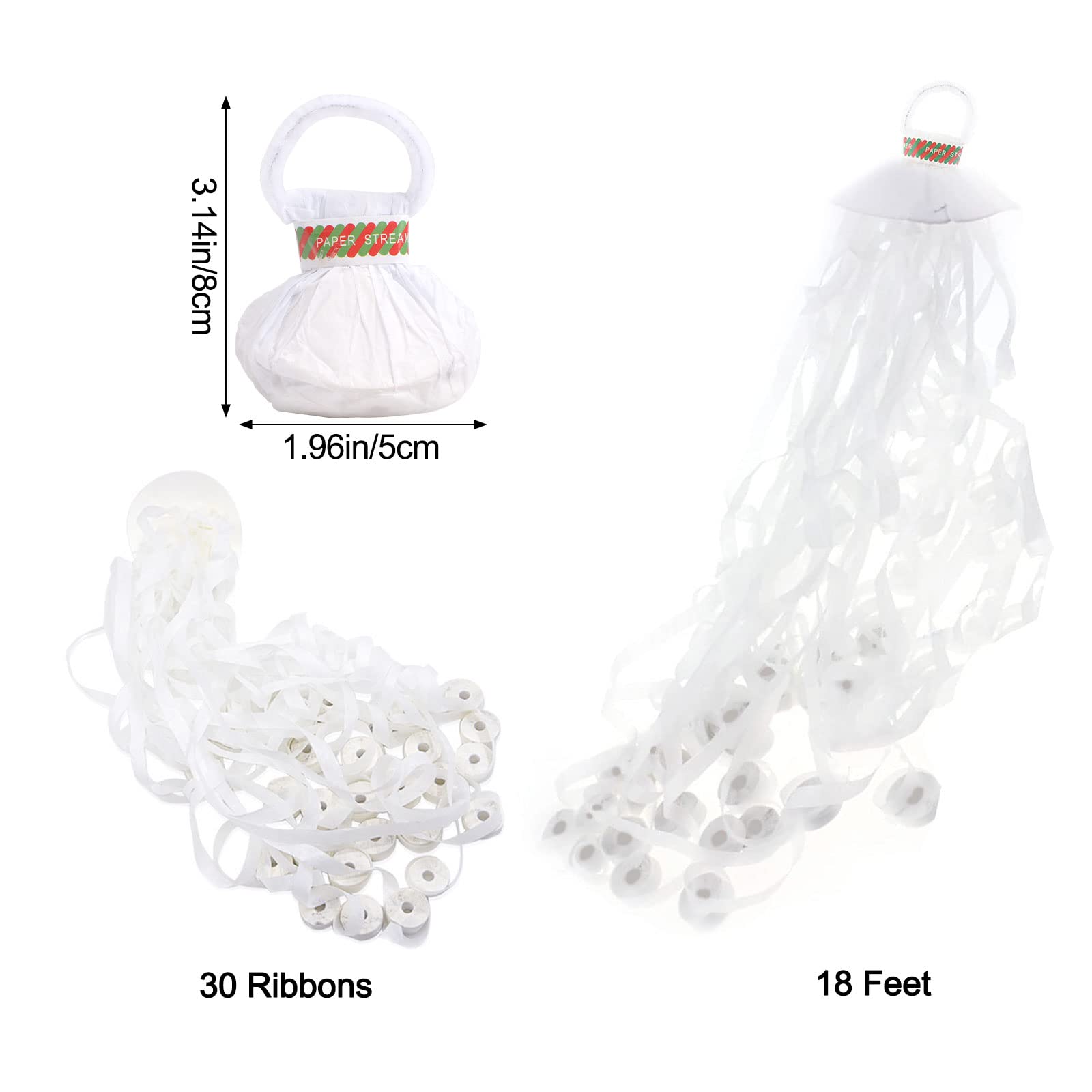 Paquete De 1/20 Serpentinas Para Fita, Confeti Popper, Galletas De Papel  Para Lanzar A Mano,, image size:1600x1600