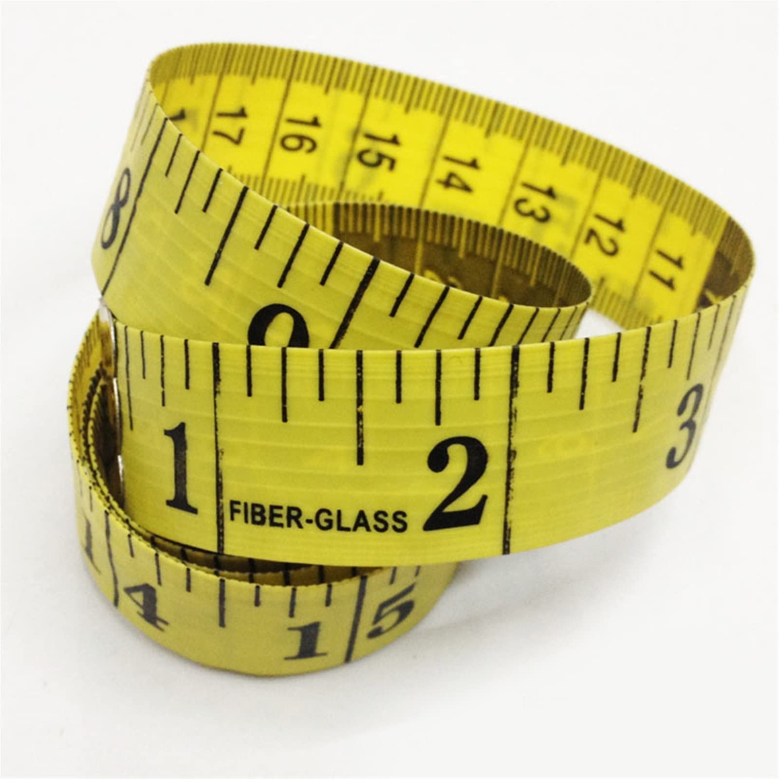 Cinta métrica 150 cm/60 "Regla de medición del cuerpo Cinta métrica de costura a medida Medidor de centímetros Cinta métrica de costura suave (color: amarillo) (transparente, aleatorio, amarillo)