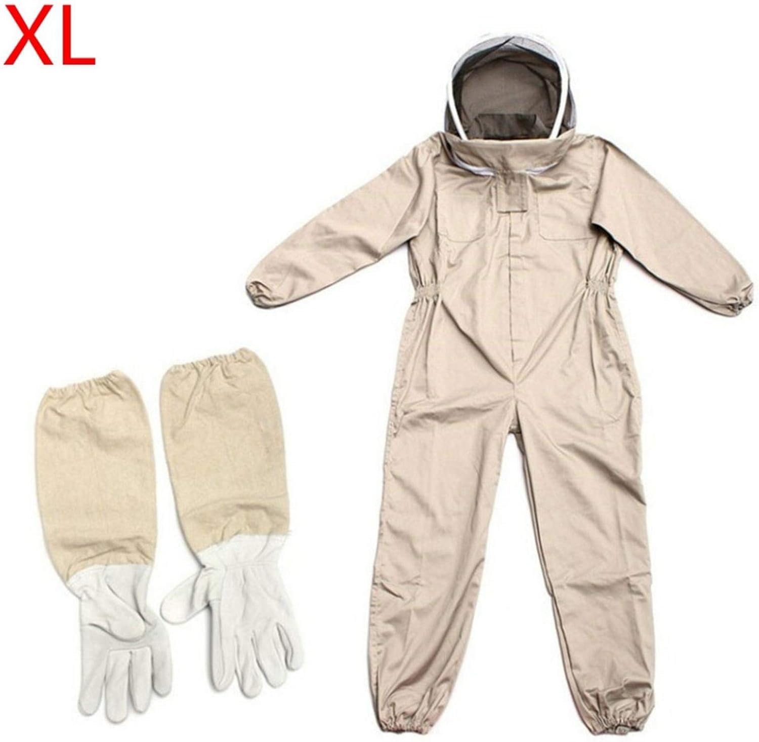 Mono de Apicultor Profesional - Traje Protector Completo para Apicultura, Ventilado con Elástico y Guantes de Piel