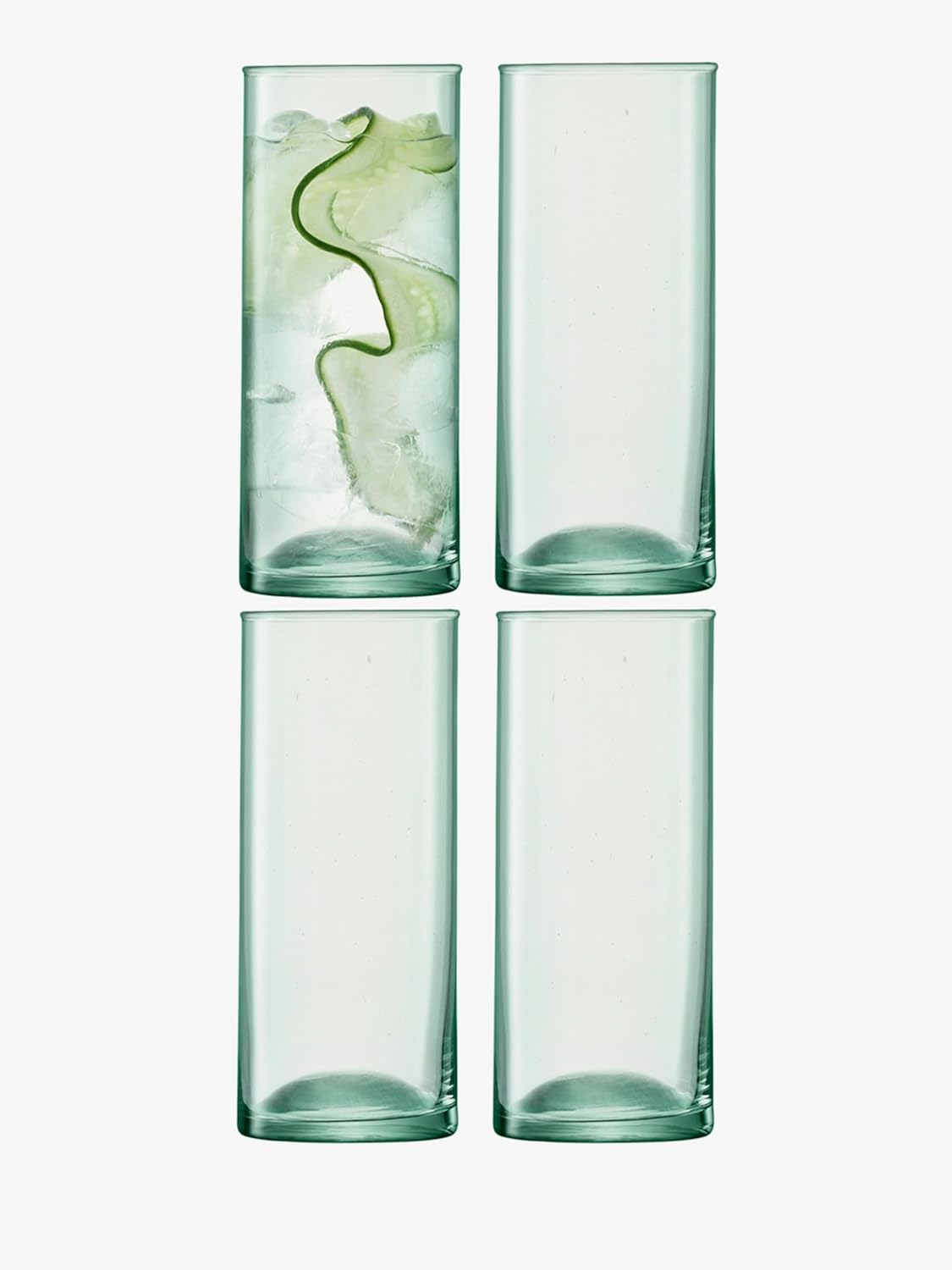 LSA International Canopy Beer Glasses 18 oz, Set of 4, Luxury Handcrafted Elegant Recycled Glass Drinking Glassware with Domed Base