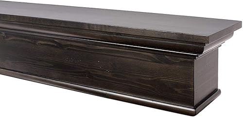 MANTELSDIRECT Mantel flotante de madera para chimenea de 48 pulgadas en expreso antiguo - Bellamy from Mantels Direct Estante de pared rústico de