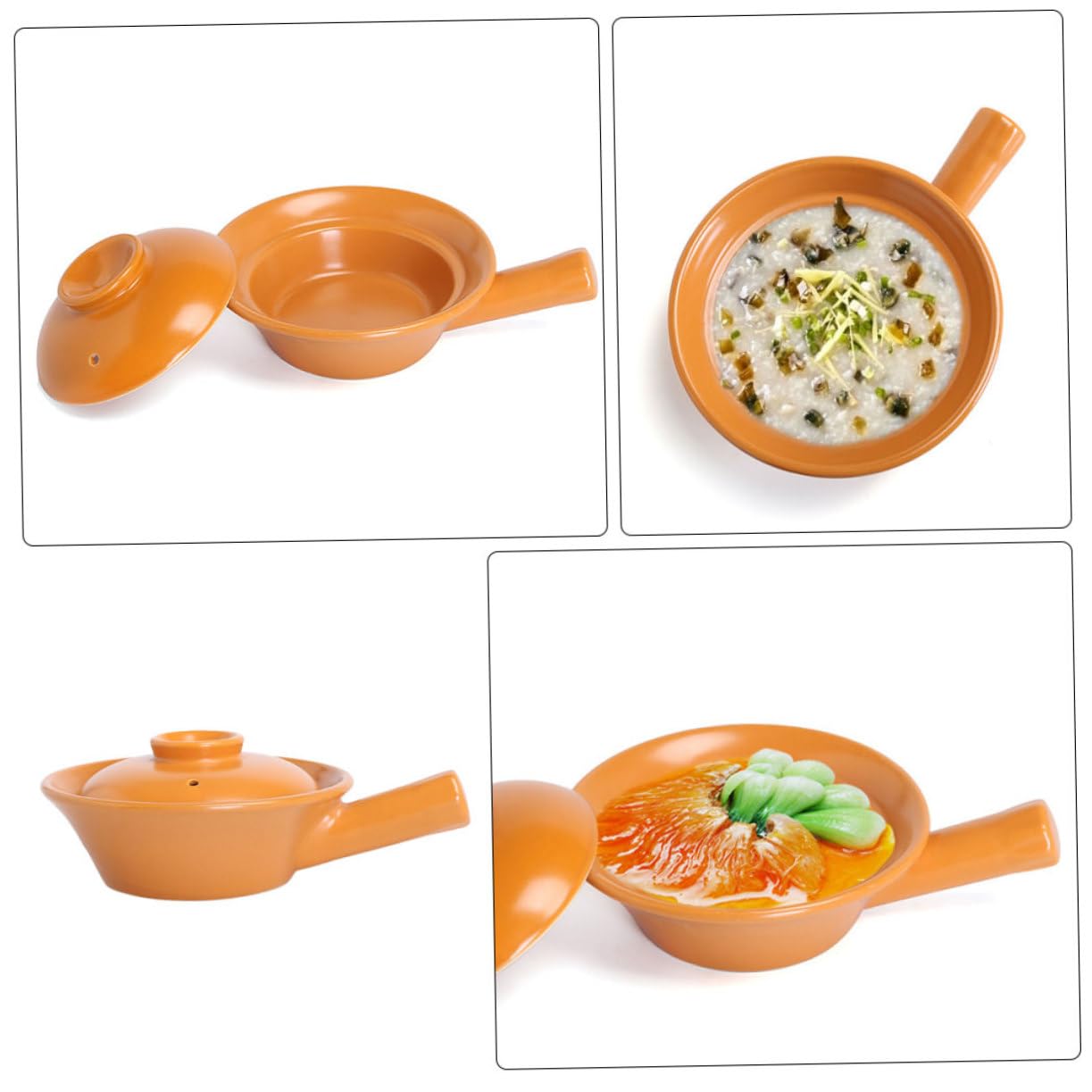 ULTECHNOVO Küchenhelfer Keramikkocher Mit Griff Für Brei Suppe Und Speisen Dem Herd Hitzebeständig Kleiner Topf Für Küche Zuhause Vorrat Kochen