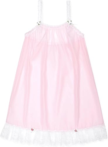 Vista 6 de Satini Lencería Sheer Sissy Babydoll volantes volantes encaje Slip ropa de dormir