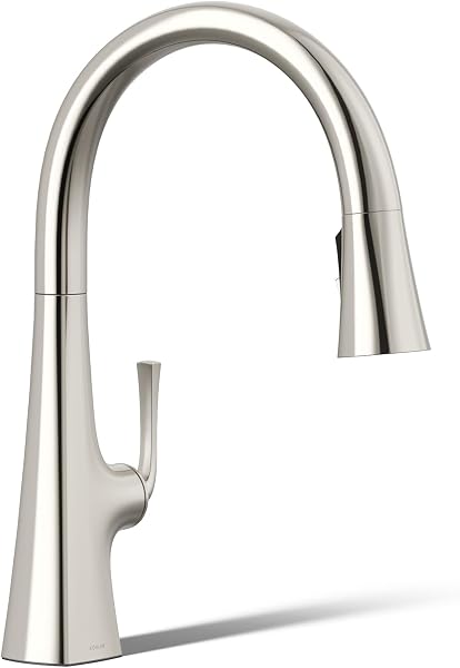 Kohler Graze Pull Down Kitchen Faucet, Kitchen Sink Faucet with Pull Down Sprayer