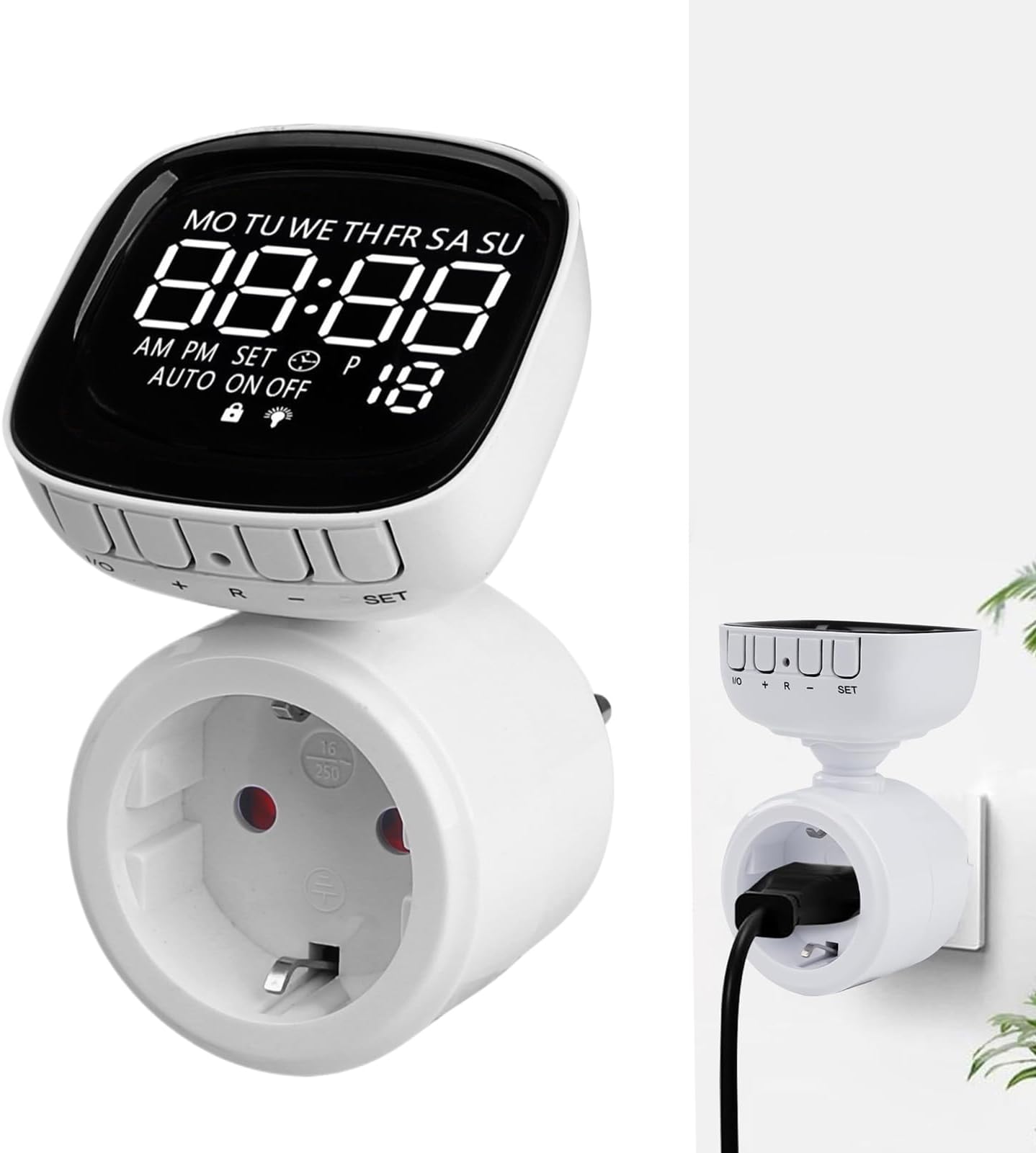 Timer for Outlet | Programmable 360 Degrees Rotating Plug | Outdoor Timer Outlet | for Aquarium Home Pool Outdoor Lamp Kitchen Indoor Garden Holiday