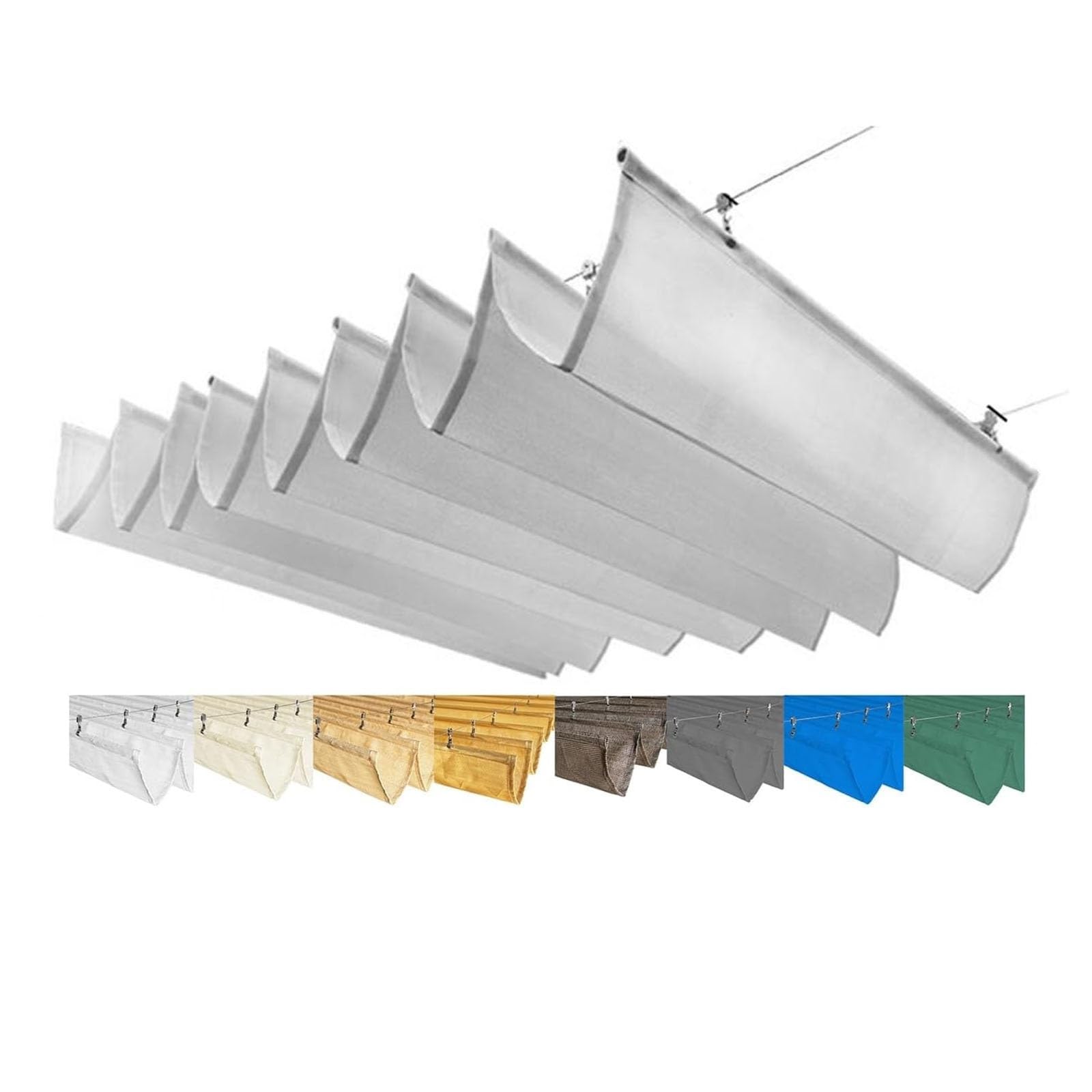 Toldo retráctil para pérgola transpirable que reduce el calor en terrazas