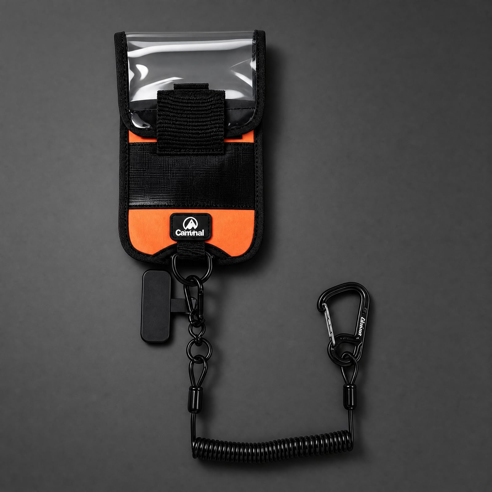 rockible Handytasche mit Lanyard transparentes Fenster mit transparenter Front Fall Klipp für Kletterer, Rettungsarbeit,