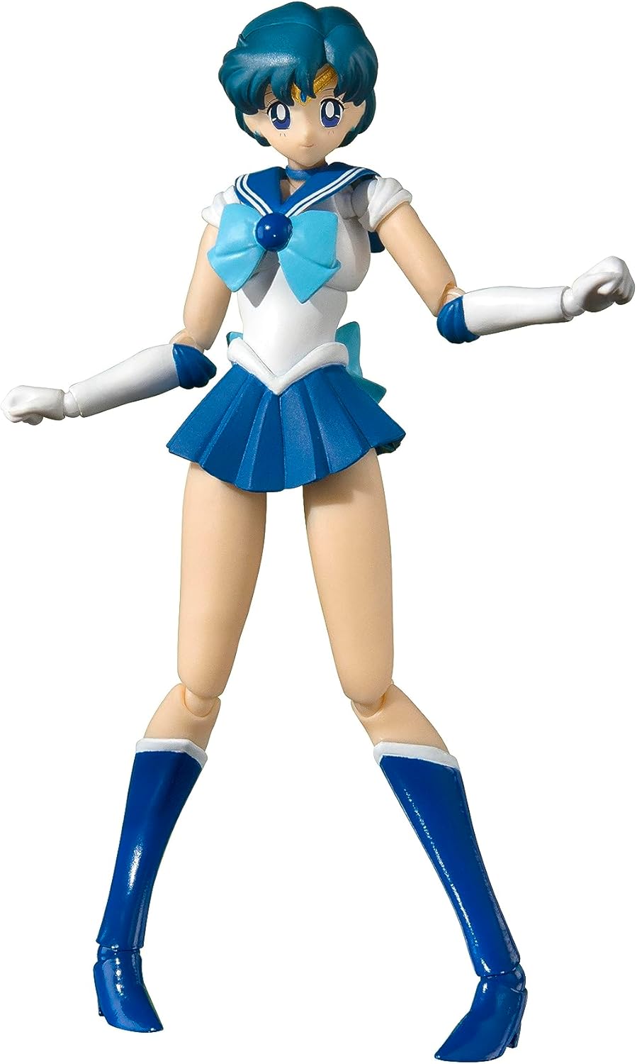 S.H. Figuarts Sailor Moon Sailor Mercury - Animation Color Edition - (Resale Version), Approx. 5.5 inches (140 mm), PVC & ABS Pre-painted Action Figure