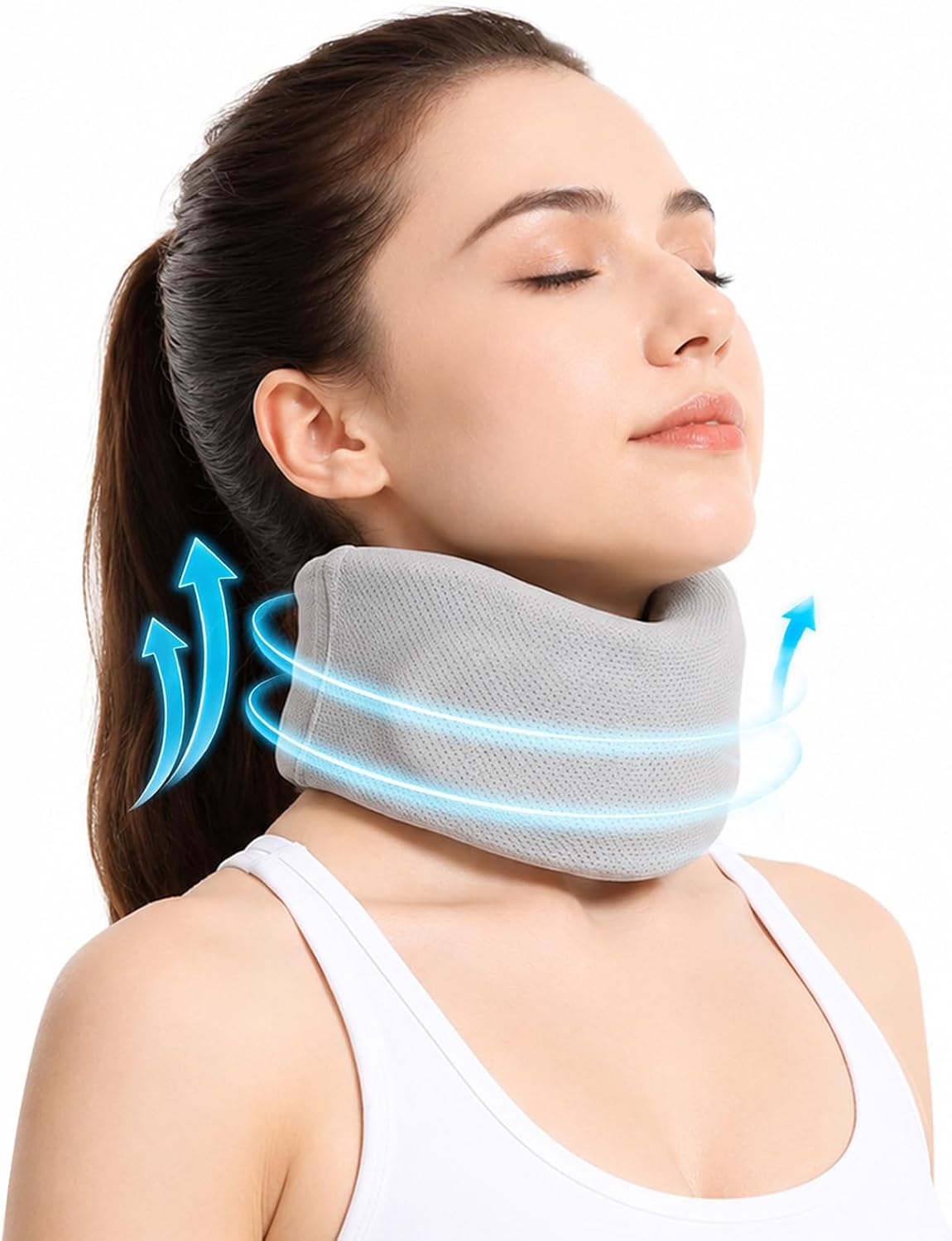 Sofe Neck Brace for Sleeping,Neck Pain & Support,Adjustable Length Washable
