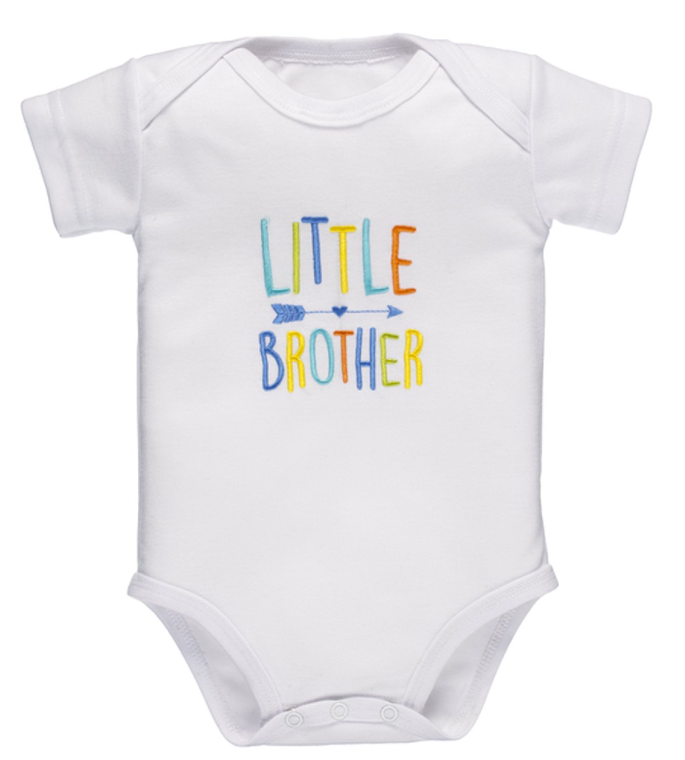 Ganz Baby Boy 3-6 meses pañal Crawler - Little Brother, Blanco, 3-6 Months