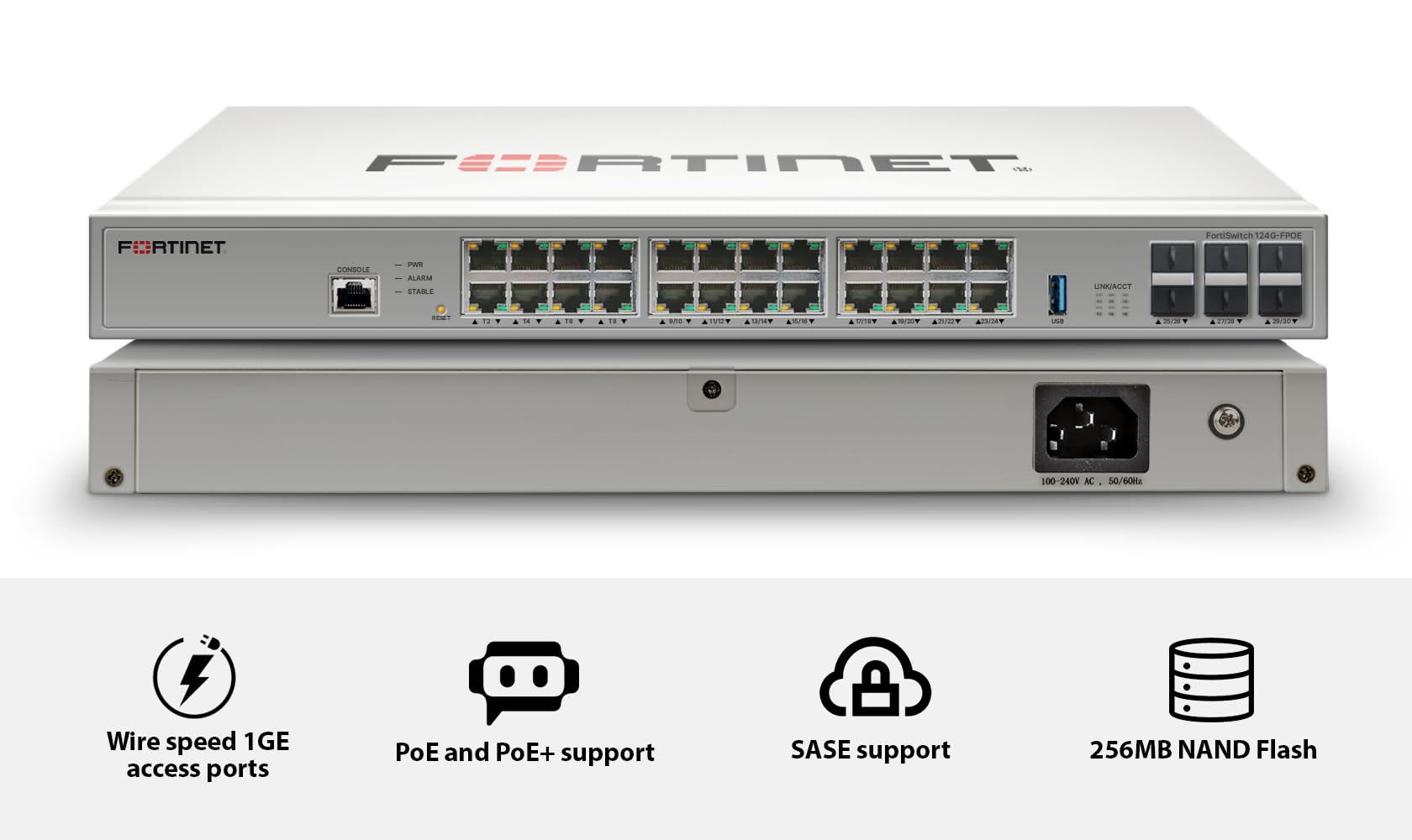 Amazon.com: Fortinet FortiSwitch FS-124G-FPOE Ethernet Switch