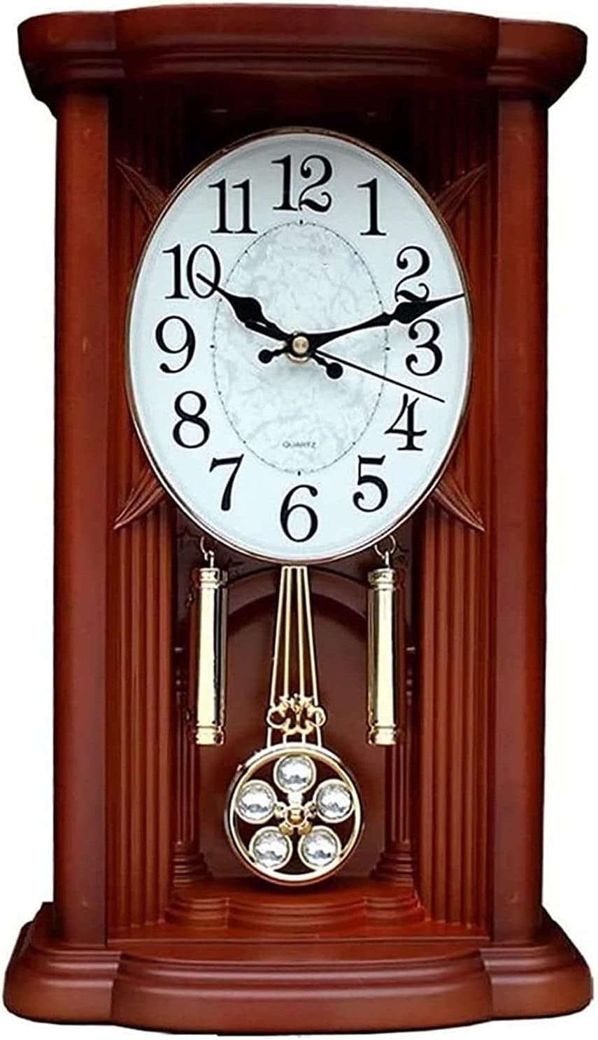 Vintage Mantel Clocks, Table Clock Can Be Standed or Hanged, Mantel Clock with Westminster Gong, Battery Operated Table Clocks for Living Room, Office, Home,