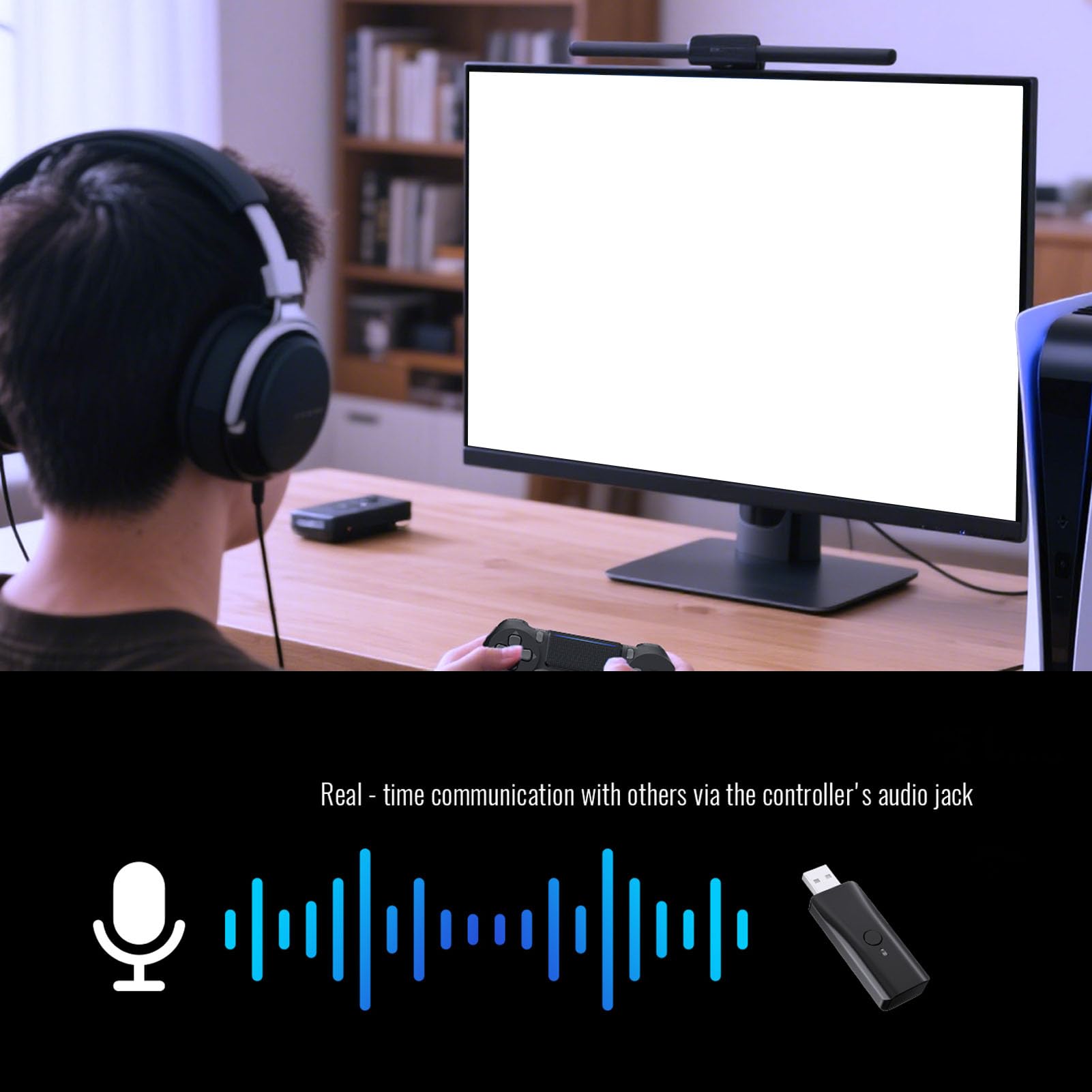 Jiawu Adapter Kontrolera Bezprzewodowego Ulepszona Funkcja Remap dla Kontrolerów USB Plug and Play dla Series X/S, Series 2, Pro, Mote” Pasuje do Komputerów z Systemem i Telefonów z Systemem