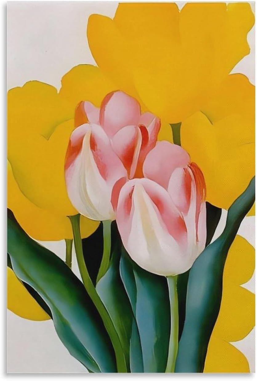 Rikin Liuff Tulip by Georgia Okeeffe Canvas Poster Wall Art 40x60cm Frameless