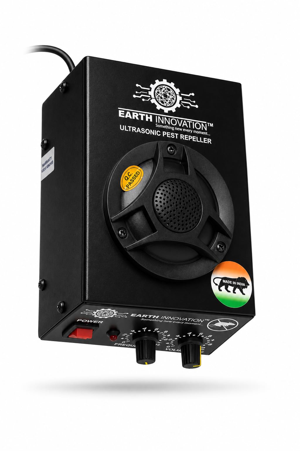 Earth Innovation™ Ultrasonic Sound Pest Repeller to Repel Rat, Rodent, Mice, Mouse, Squirrel and Rabbits 6th Generation Electronic Strong Wave Ultrasound Rat Repellent (45 Cubic Meters) BLACK Made in India-image-48