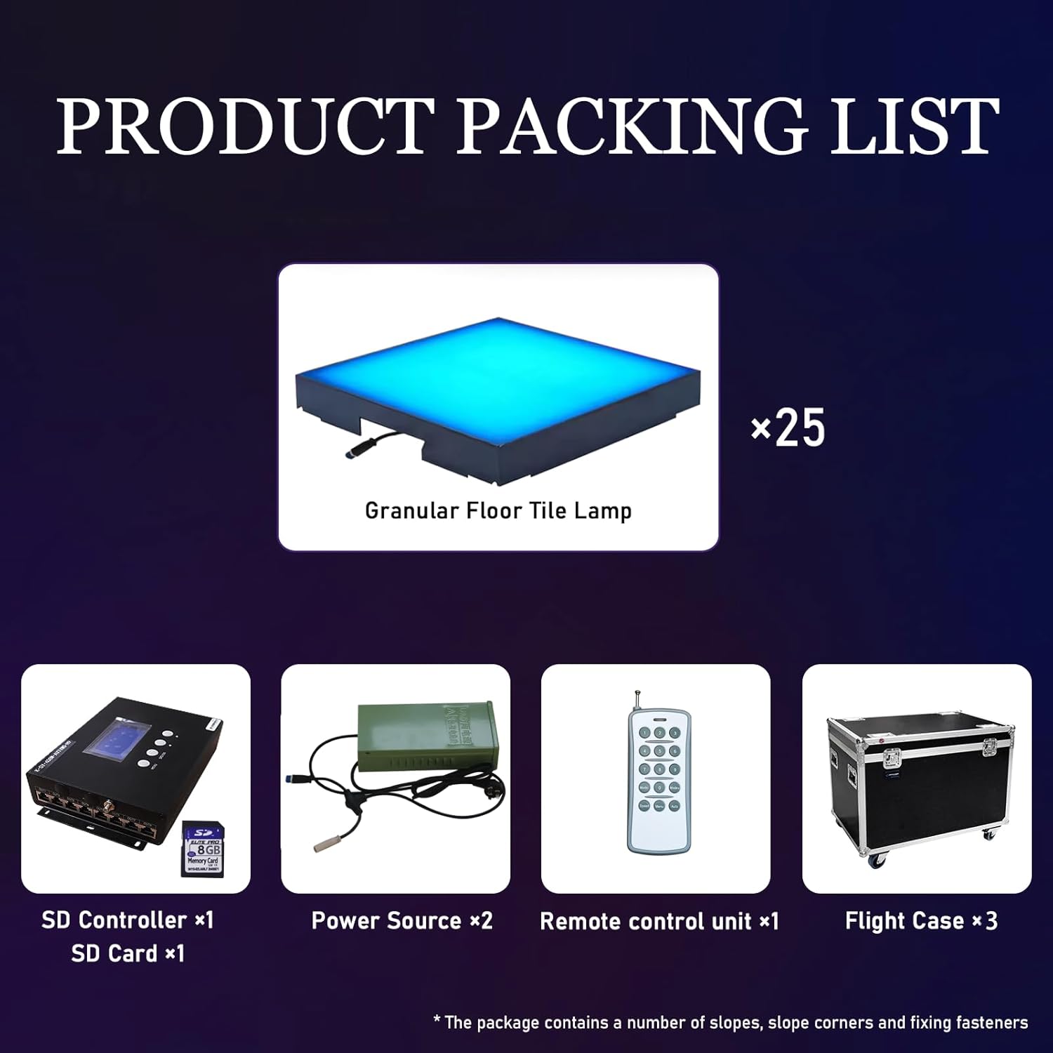 3D Dance Floor Stage Lights Tempered (8 * 8ft) Glass with Flight Case Infinity Mirror Panel 3D Effect LED Dance Floor for Wedding Party (RGB-Wired)