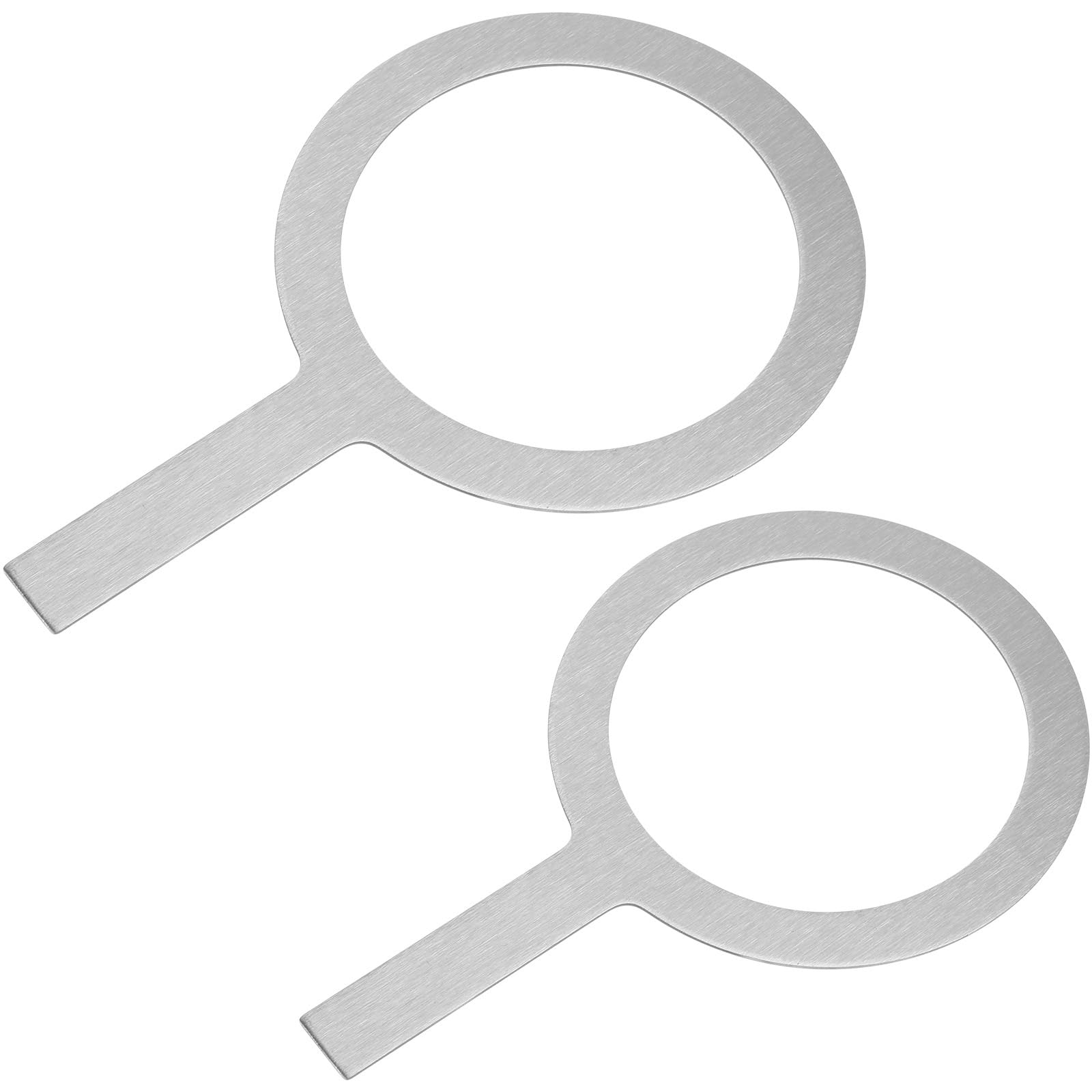 BESTonZON 2 Pcs Milk Tea Baking Rings Coffee Cup Rim Cup Rim Rings Milk Tea Rim Covers Coffee Cup Gadget Brulee Making Ring Milk Cup Rim Round Cup Rings Water Bottle Stainless Steel Caramel