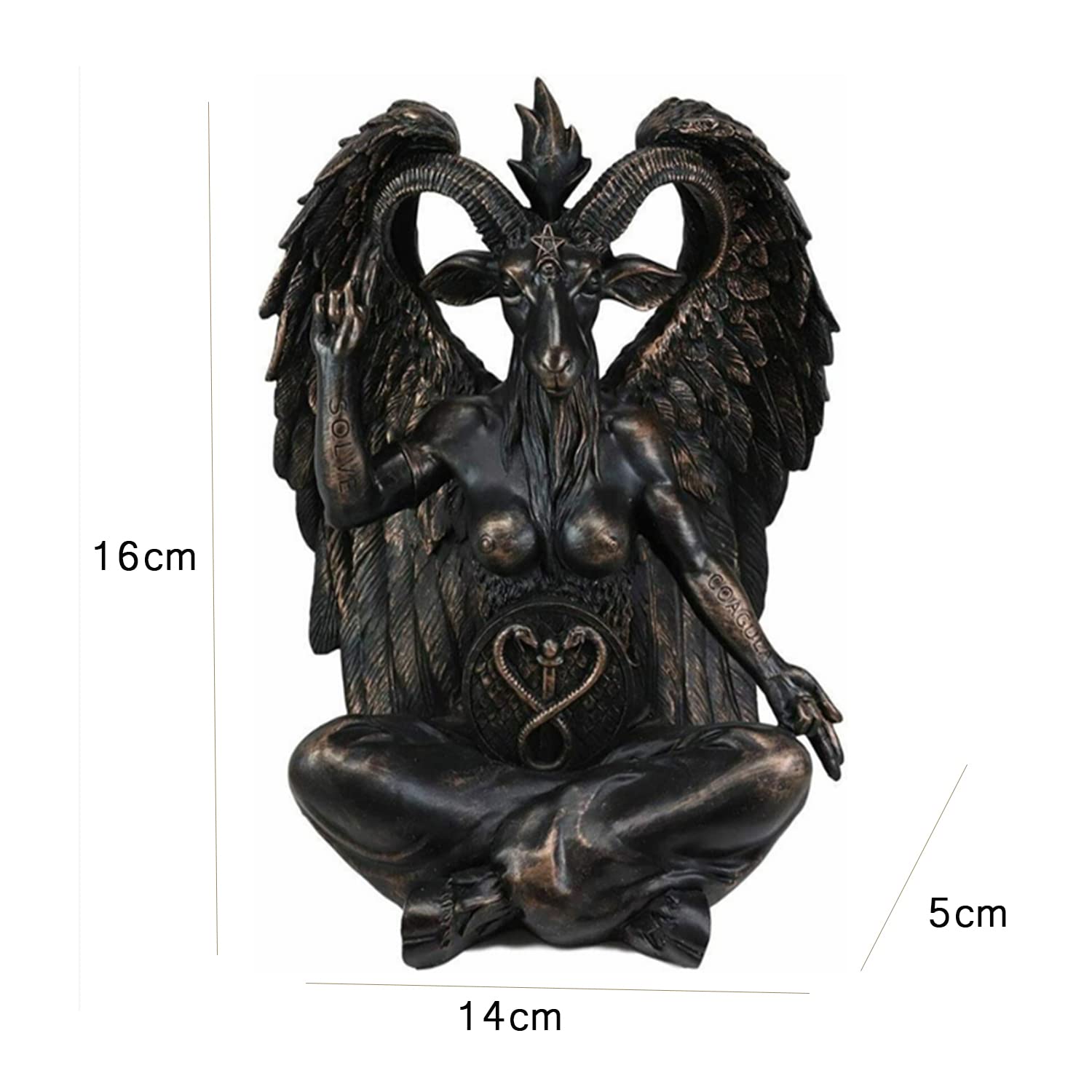 [未使用] バフォメット彫像　置物　アンティーク アート 美術品 悪魔 Amazon.co.jp: ARTFILIF 悪魔のようなアイドルバフォメット彫刻