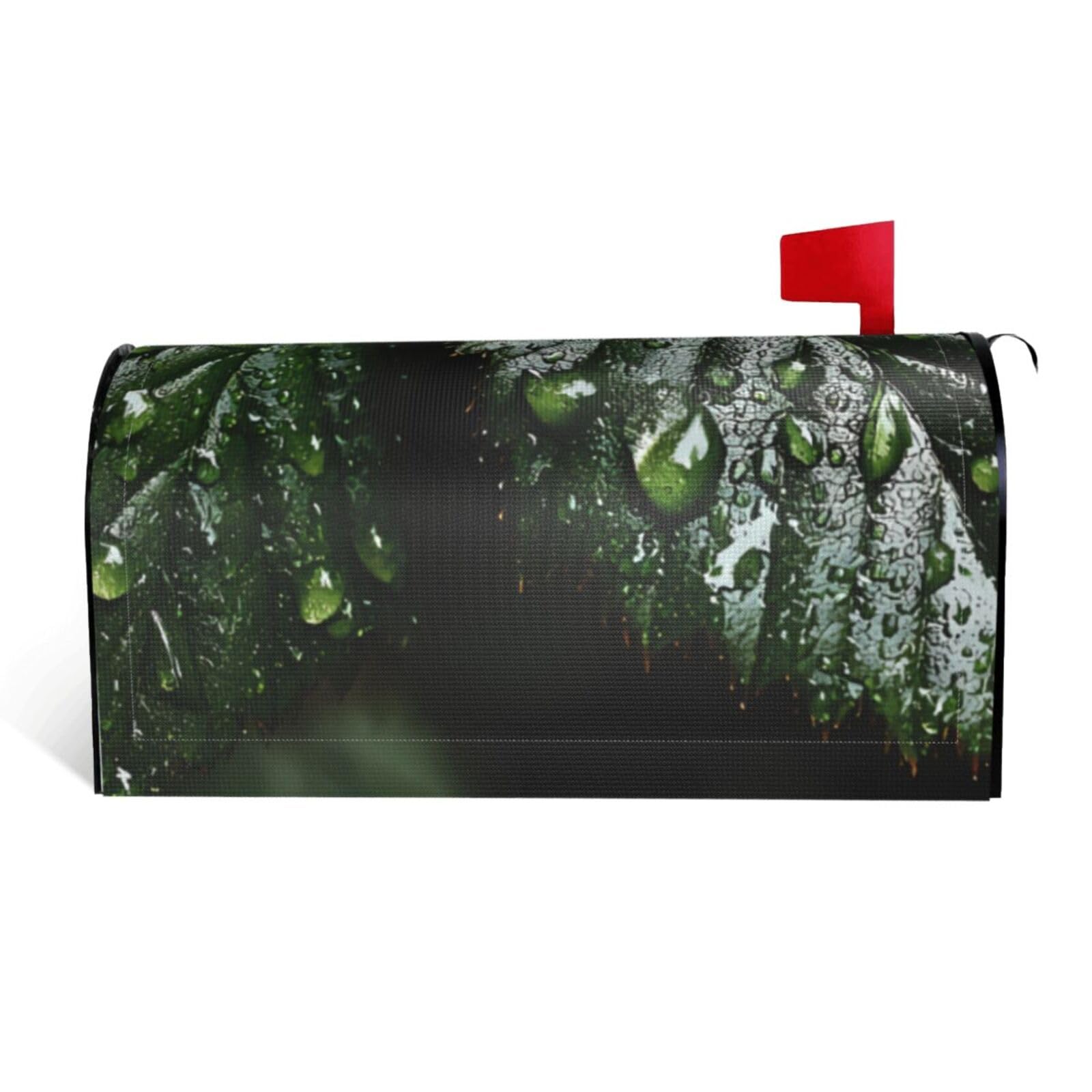 Dew Leaf Outdoor Mailbox Cover Unique Durable Mail Decorations for Easy Installation 21x18 in