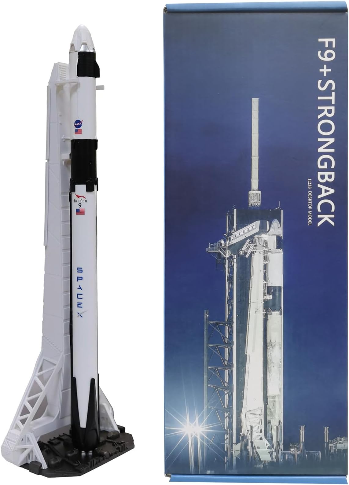 Space X Falcon 9 + Dragon Strongback 1/233 Diecast Rocket Model