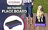 HUNTMARK Dog Training Place Board - Durable Hunting Dog Training Platform - Non-Skid Surface and Nonslip Feet - Stackable, Portable Agility Platform - Modern Puppy Trainer Equipment (Purple)