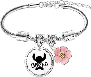 Stitch Bracelet for Women Ohana Bracelet Stitch Birthday Gifts Ohana Means Family Bracelet Family Member Gift Jewelry for Family Best Friends BFF Jewelry