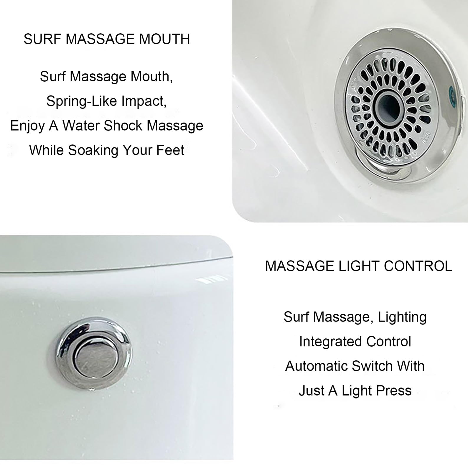 Pediküre-Schüssel, Hydromassage-Fußbad, Hydromassage-Fußbad, Fußmassagegerät-Fußbad, tragbare Pediküre-Schüssel, große Fußbadewanne, zum Einweichen der Füße.
