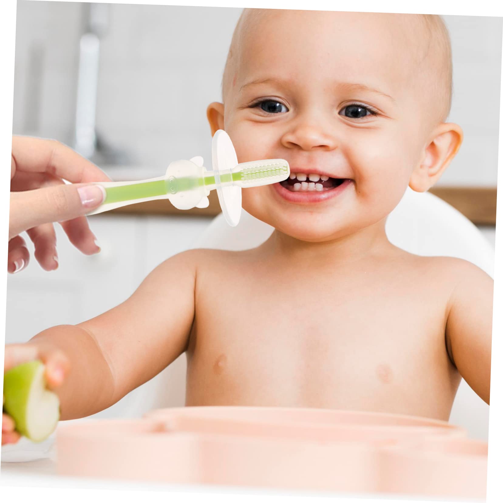 VICASKY 4 set di spazzolini da denti per neonati, primo spazzolino da denti modellato, spazzolino da denti per bambini, spazzolino da denti in silicone, gel di silice, 4 pezzi * 4