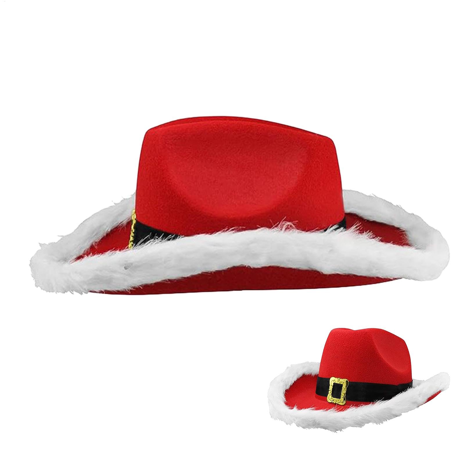 Cappello Da Cowboy Di Natale | Cappello Di Babbo Natale Occidentale