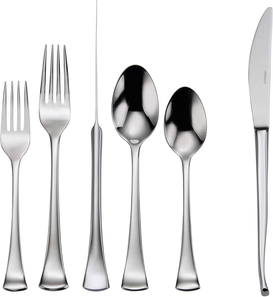 Oneida Perch 20 Piece Fine Flatware Set, Service for 4, 18/10 Stainless Steel